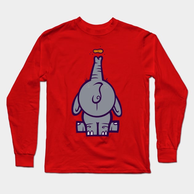 Peanut The Elephant Long Sleeve T-Shirt by ArtisticDyslexia